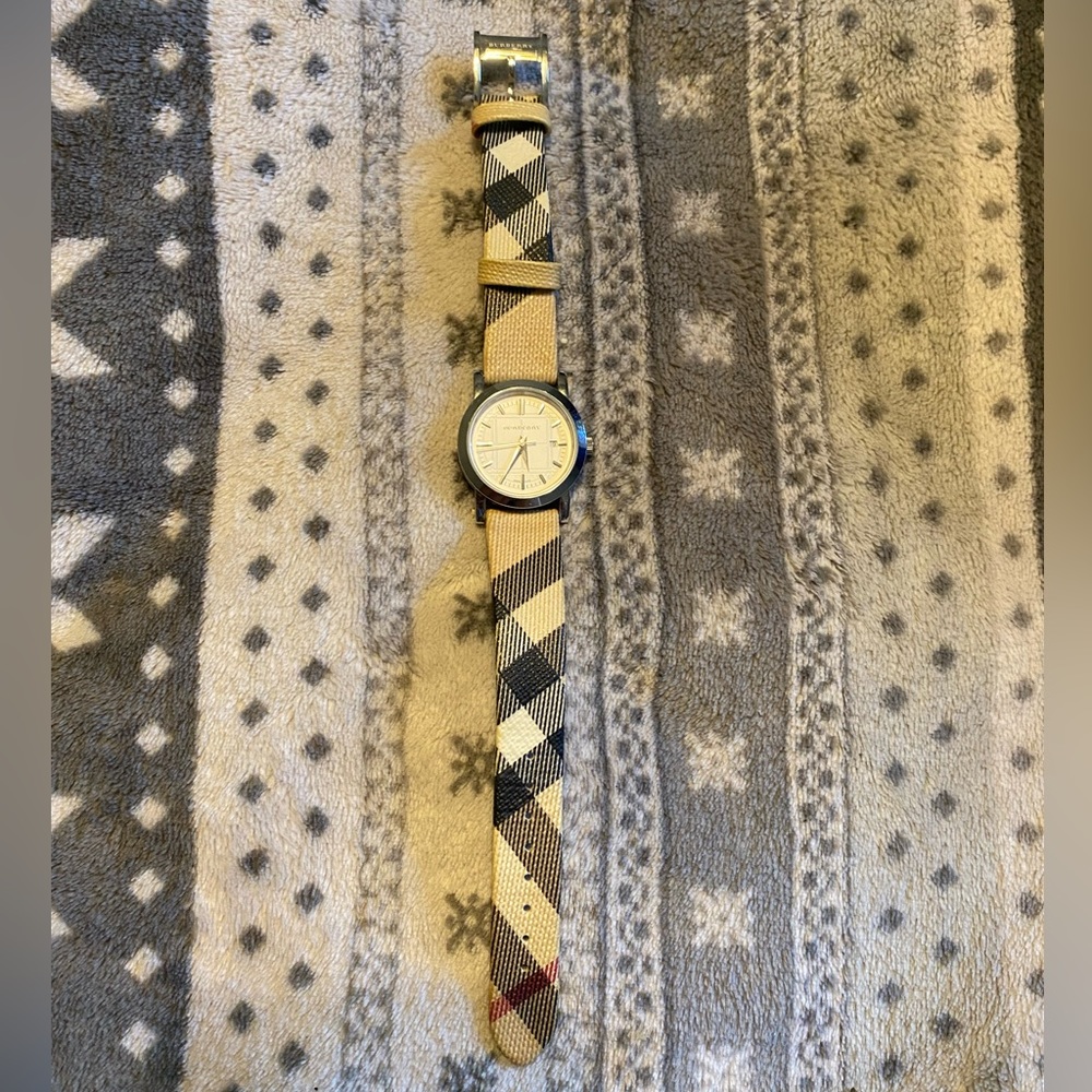 Burberry Women’s Check Print Watch (Model No. BU1387)